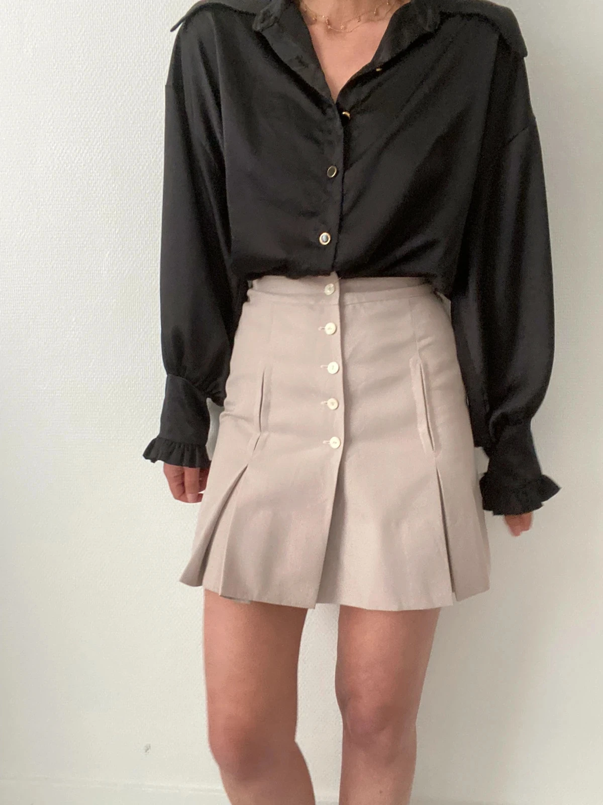 🌺 Vintage mini rok met knoopsluiting – photo 6
